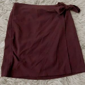 Loft deep purple wrap skirt